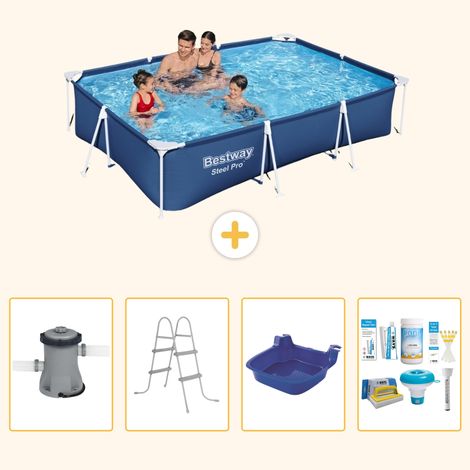Bestway Bestway Steel Pro Rectangulaire - 300x201x66 cm - 5-pièces S22728 (1/5)