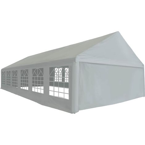vidaXL Tessuto per tenda senza struttura Grigio 12 x 6 m PE