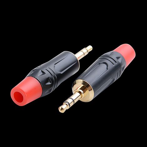 3.5mm Gold Plated Copper Male Audio Soldering Head for Mobile Phones, Computers, Speakers and Headphones DIY - 3 Section Stereo Head with Wiring. (1/5)