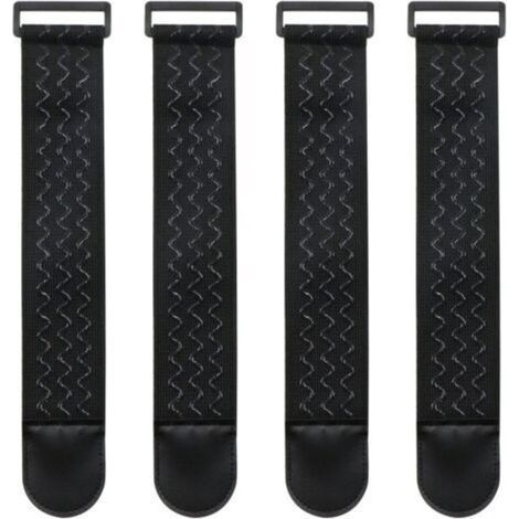 Sangle Elastique avec Silicone AntidérapantAttache Cable Fermoir Réutilisable Polyvalents Organisateur Rangement pour des Rallonges Câbles Cordes Tuyaux D’arrosage Vélos Bagages, 4 Pièces (1/5)