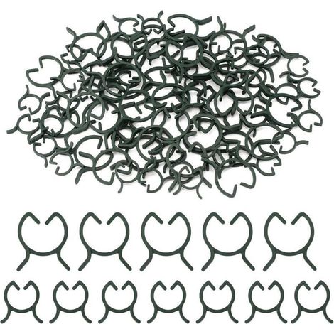 200 Pièces Clips de Support pour Plantes,Attache en Plastique Clips Plante,Clips de Fixation Plantes Grimpantes,Clips de Jardin,pour Fruit,Légume,Tomates-M+L (1/5)