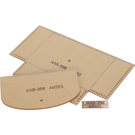3 gabarits acryliques pour porte-monnaie, porte-monnaie, patron de cuir, outils et accessoires de loisirs créatifs (1/5)