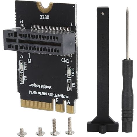 M.2 NVMe-Adapterkarte für vertikale SSDs, NGFF A/E zu PCIe-Konvertierung (1/5)