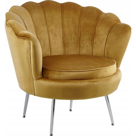 NEU: SHELL LOUNGE-SESSEL FÜRS WOHNZIMMER MEKKIE FURNITEX GROSSER CURRY (1/5)