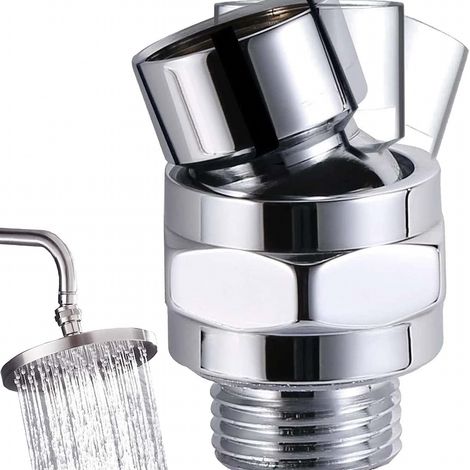 Rotule pivotante en laiton réglable, connexion de bras de douche, angle de tête de bras de douche pivotant réglable G1/2 rotule en laiton chromé (1/5)