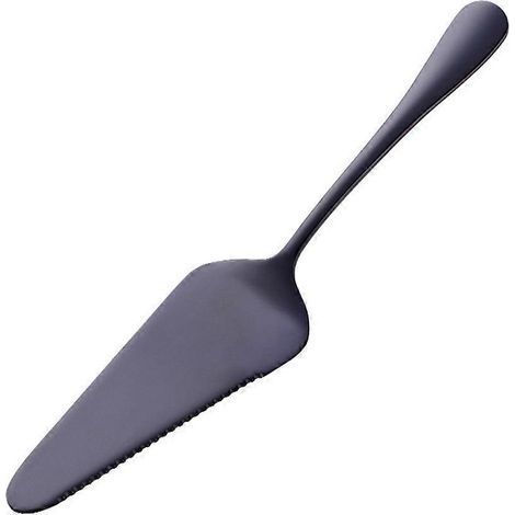 Pelle à gâteau dentelée simple en acier inoxydable, outil de cuisson, pelle à pizza, fromage et crème pour la cuisine (noire)-22.74.1CM-Black (1/3)