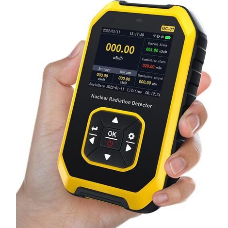 Alovez – Compteur Geiger numérique – Détecteur de radiations nucléaires – Précision élevée – Batterie 1100 mAh – Interface de chargement type C (1/5)