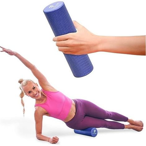 Massagerolle – Hochdichtes EVA – Für Muskelregeneration und Tiefengewebsmassage – Für Zuhause, Fitnessstudio und unterwegs – 30 x 10 cm – Lila (1/5)