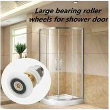8 rotelle per porta scorrevole della doccia, bagno, 19 mm, superiore e inferiore (1/3)