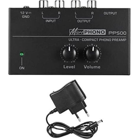 Préamplificateur Phono Compact avec Contrôle de Volume et Prise USB pour Platine Vinyle (1/4)