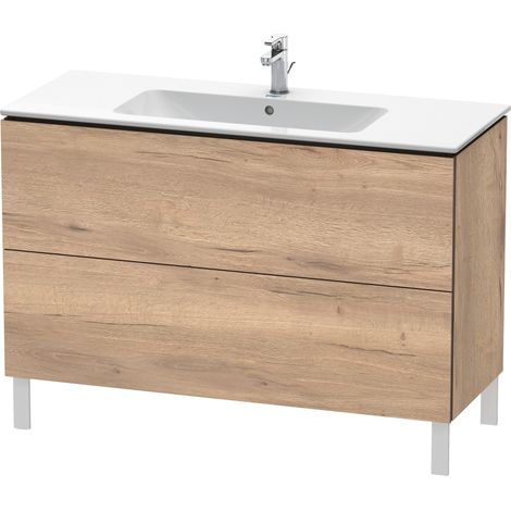 Duravit L-Cube bâti-support pour lavabo à poser, 2 tiroirs,