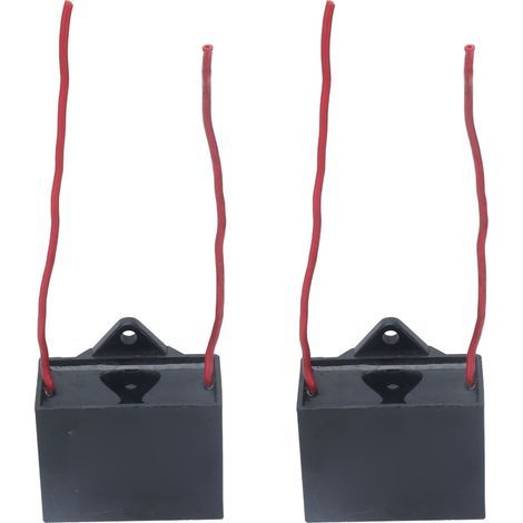 Ventilateur de plafond condensateur 2 fils 25µF CBB61 250VAC, composant de démarrage, longueur de fil 14cm, lot de 2 pièces (1/5)