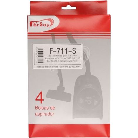 Bolsa Aspiradora Panasonic F513, MC7110, Sintetica F-711 , F712
