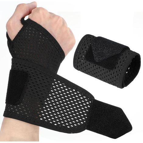 Fascia da polso sportiva, tutore per polso sinistro e destro da palestra, polsiera traspirante, supporto per uomini e donne