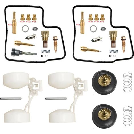 Vergaser Reparatursatz NT650 Hawk 1988-1991 650cc Schwimmer Set Kit + Float+Air Passend für NT650 Hawk V-Zweizylinder Hauptdüse 35 Leerlaufdüse 80/80 Nitril-Dichtungen POM-Teile (1/5)