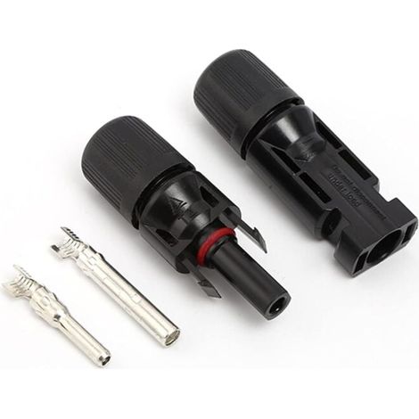 YMYNY - 1 par de conectores para cable fotovoltaico, conector MC4 para panel solar, conectores solares MC4 macho/hembra IP67 a prueba de agua
