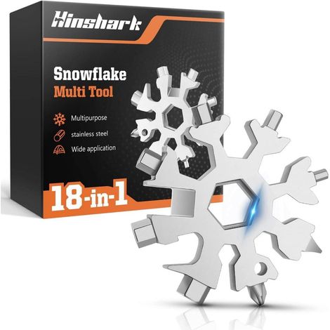 Outil multifonction flocon de neige 18 en 1 en acier inoxydable pour hommes (1/5)