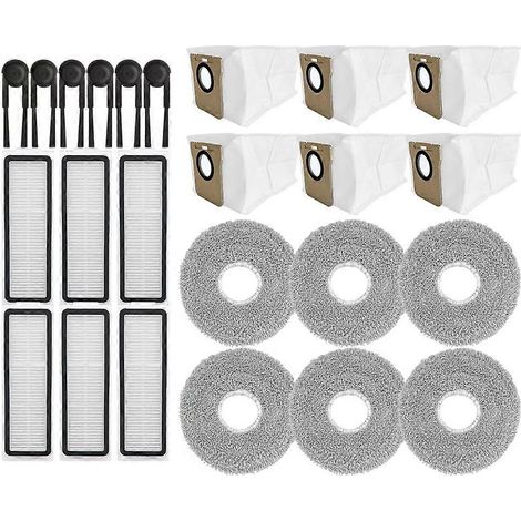 Lot de 24 pièces pour aspirateur Xiaomi Mijia M40S / OV31CN : brosse latérale, filtre HEPA, chiffon de nettoyage et sac à poussière. (1/5)