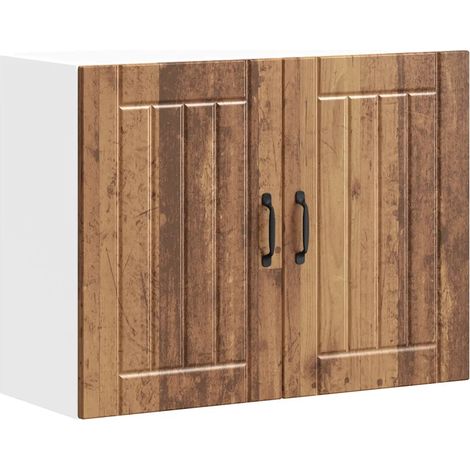 Armario de pared para cocina diseño práctico espacio de almacenamiento 80 x 31 x 60 cm madera contrachapada madera vieja 020050180 (1/5)