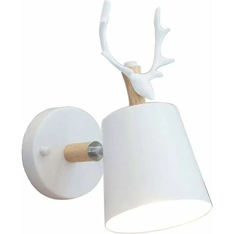 Cratif Applique Murale Moderne Lampe Murale Simple Lampe de Mur Fer E27 Base Tte de Cerf Nordique Style Art Dco pour YYV (1/4)