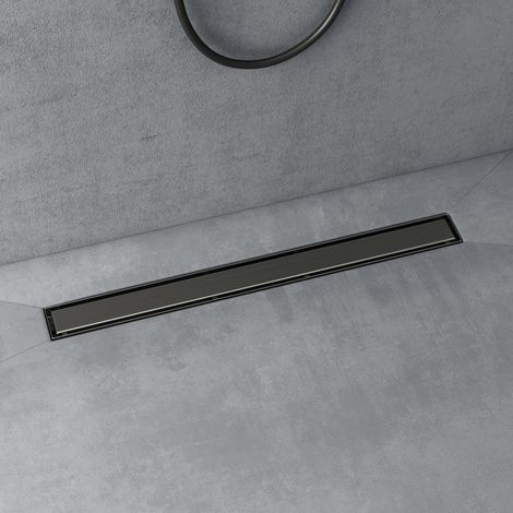 Doporro – Caniveau de douche italienne 80 cm – Acier inoxydable SS304 – Drain à carreler avec siphon désodorisant et filtre à cheveux – Débit 35 L/min - KE110