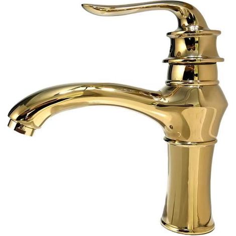 Direktverkauf ab Werk an Waschbecken und Armaturen im europäischen Antikstil, Aufsatzwaschbecken im Retro-Stil für Warm- und Kaltwasser, Waschbecken, Handwaschbecken und spritzwassergeschützte, goldfa