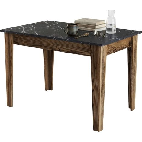 Mesa Fija Zane, 6 Plazas, Forma Rectangular, Soporta 120 kg, 110x72x75h cm, Marrón Nogal