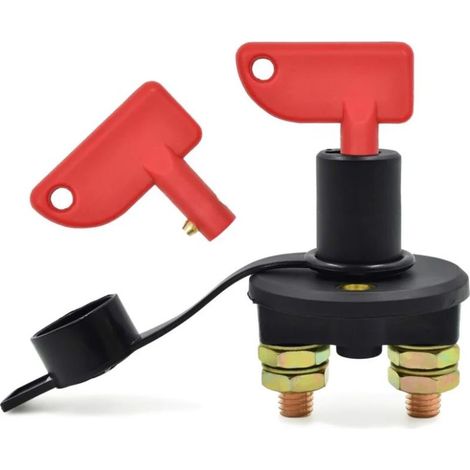 Interruttore di disconnessione batteria auto, 12/24 V, 150 A max, interruttore di isolamento, interruttore di disconnessione batteria di emergenza per auto, camion, barche, veicoli (1/5)