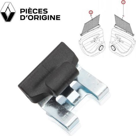 Clips Fixation Pare-Soleil Arrière - Compatible Renault Scénic III - Noir - Lot de 2