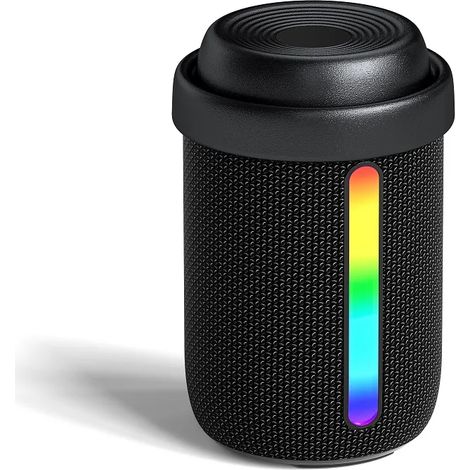Enceinte tour de cou portable (noire) avec Bluetooth 5.0 TWS (1/5)