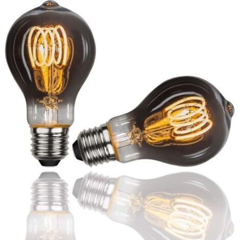 Ampoule Edison,2 Pièces A60 E27 4W Ampoule LED Vintage Lampe Décorative Ampoules Rétro Filament Ampoule Antique Blanc Chaud pour Restaurant, Café, Windows,Showrooms,Ampoules à Incandescence (1/5)