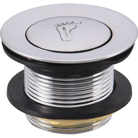 Waste Drain Pop Up Drain Easy To Install Water-tight Seal Alloy+Brass+Plastic Bathroom Bathtub Drain Plug Silver Brand New (1/4)
