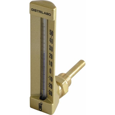 Thermomètre industriel équerre, plongeur 63mm, -30/50°C - DIFF