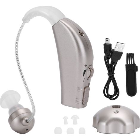 Chargeur auditif rechargeable ABS antibruit avec base de charge - Amplificateur sonore pour malentendants (1/5)