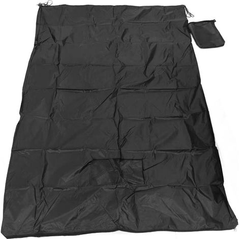 Sac à feuilles pour tracteur de pelouse, tissu Oxford résistant à l'eau, collecteur d'herbe avec fermeture éclair, cordon de serrage et maille pour tondeuse
