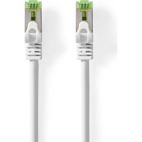 Cable de red cat7 sftp rj45 macho rj45 macho 100m sin enganches redondo lszh blanco caja