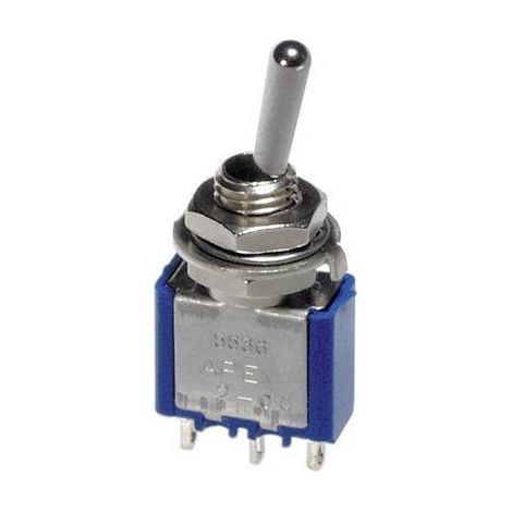 Interrupteur à levier 1 x On/On APEM 5236AB 250 V/AC 3 A à accrochage 1 pc(s) D77932 (1/2)