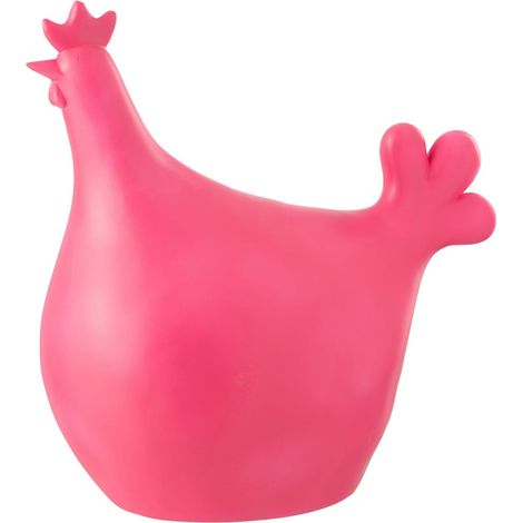 Statuette Coq Extérieur "Alfredo" 35cm Rose