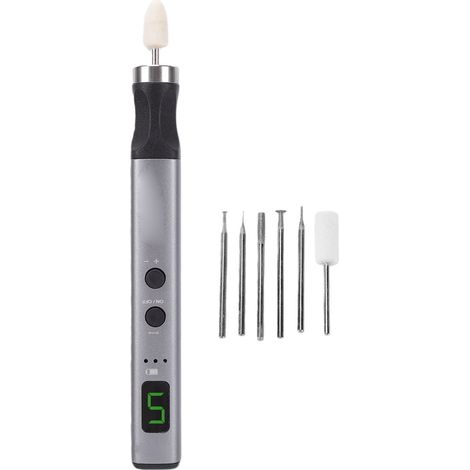 Mini outil rotatif sans fil, ensemble de stylos de meulage rechargeables USB pour la réparation électronique, coupe, gravure, perçage, polissage, 5 vitesses réglables (1/5)
