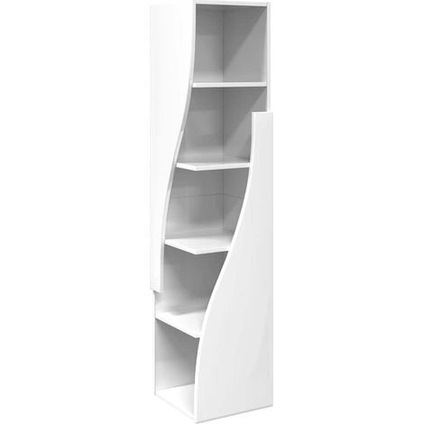 Eckschrank Hochglanz Weiß 32x32x140cm Holzwerkstoff vidaXL