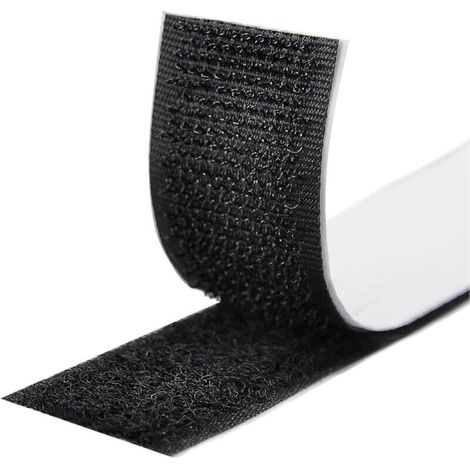 Nastri adesivi - 5M - Chiusure a strappo - Strisce autoadesive per tutti i tipi di installazioni - Cornice per foto - 16mm - Nero (1/4)