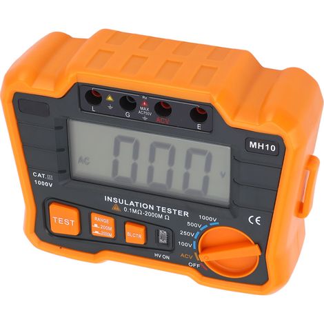 Digitales Megohmmeter Isolationsmessgerät Widerstandsmesser LCD-Anzeige 1999 Messpunkte (1/5)