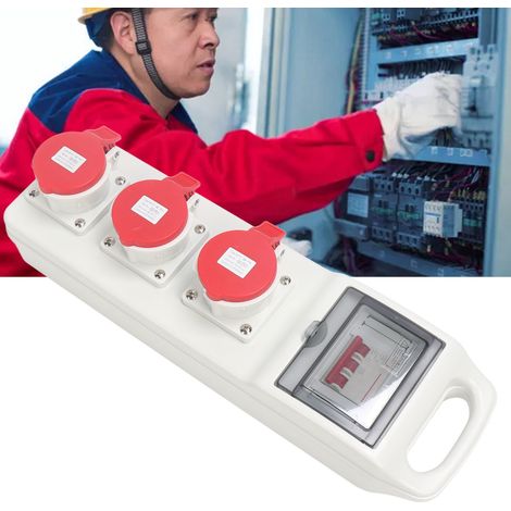 Distributeur d'alimentation portable/distributeur mural 3 prises CEE 5 broches 220-380 V/240-415 V CA, fiche étanche industrielle 16 A (1/5)