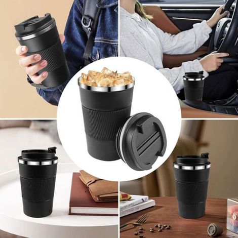 Tasse Isotherme - Acier Inoxydable 304 - 380 Ml - Pour Café Boisson Chaude Froide - Voiture Bureau Maison - 1 Pièce (1/5)
