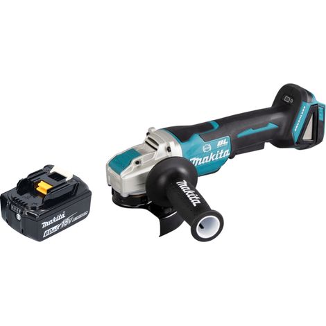 Makita DGA 520 G1X1 Akku Winkelschleifer 18 V 125 mm X-LOCK Brushless + 1x Akku 6,0 Ah - ohne Ladegerät
