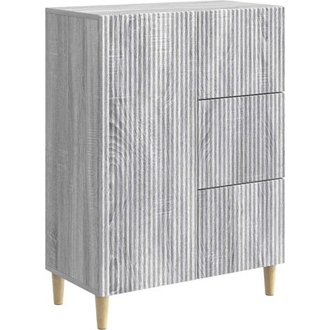 Sideboard Graues Sonoma 66 x 34,5 x 90 cm Holzwerkstoff vidaXL