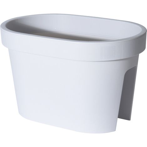 Vaso fioriera da balcone rettangolare per ringhiera da esterno per fiori e piante -40 cm / Antracite