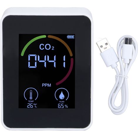 Détecteur de CO2 et Qualité de l'Air - Moniteur de Température et Humidité Numérique