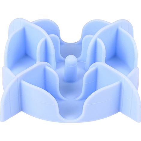 Support anti glouton S ø 13.5 cm bleu silicone  pour petit chien - zolux (1/3)