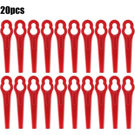 Lot de 20 lames de rechange rouges pour coupe-bordures sans fil Einhell GE-CT 18 – Accessoire pour outil de jardin motorisé (1/4)